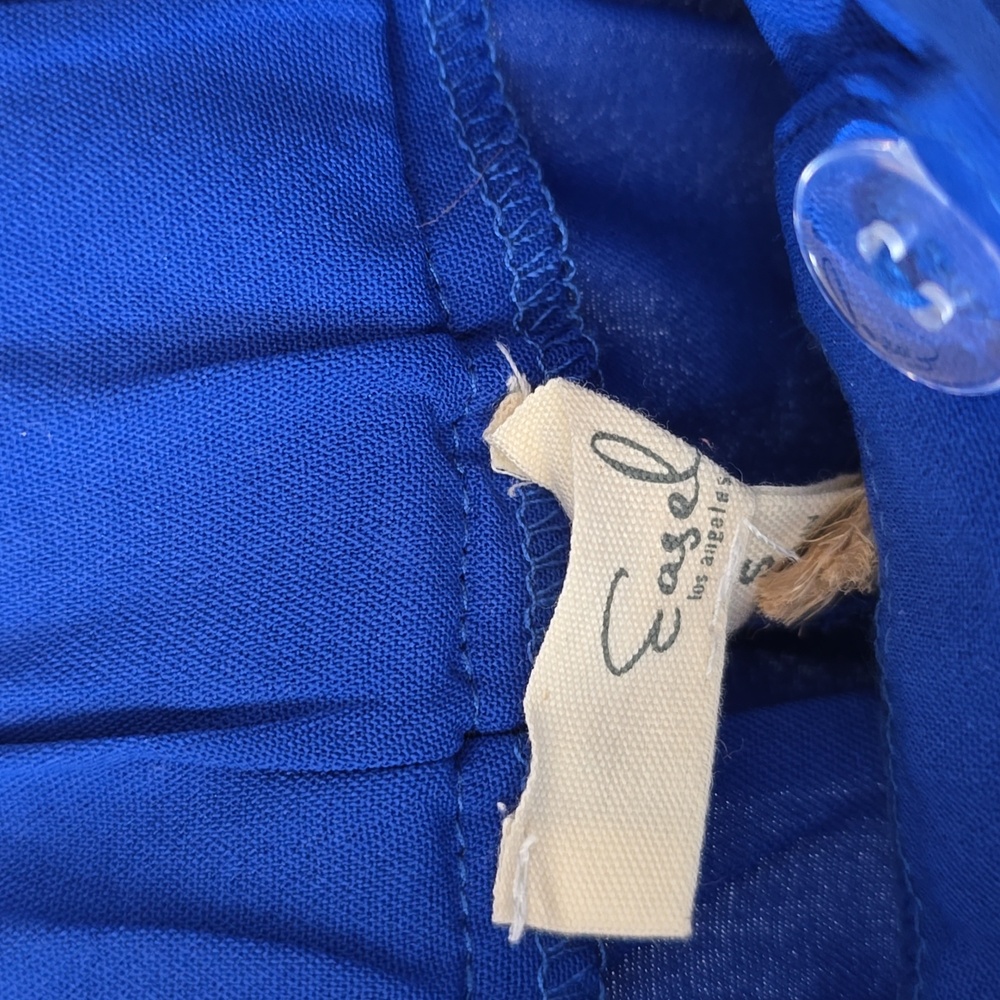Easel Royal Blue Wide Leg Pants - Picture 3 of 8